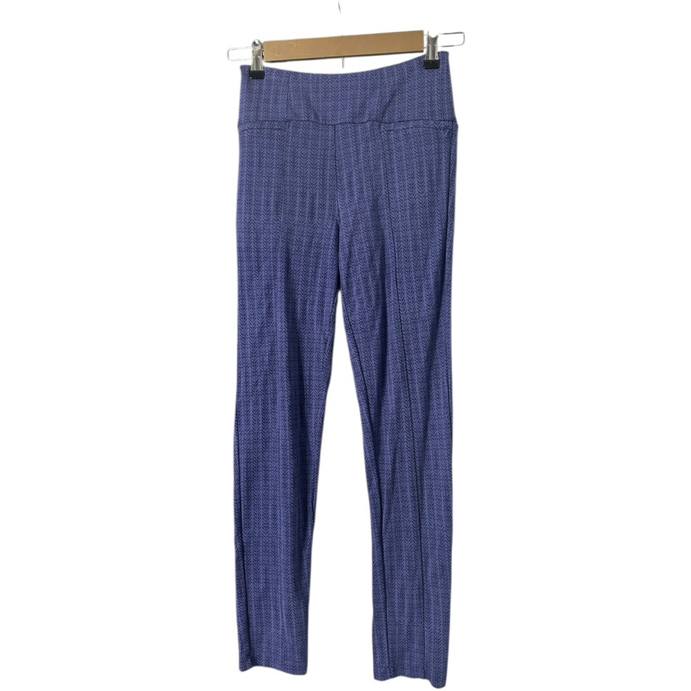 Betabrand Power Down Pant Blue Print XS